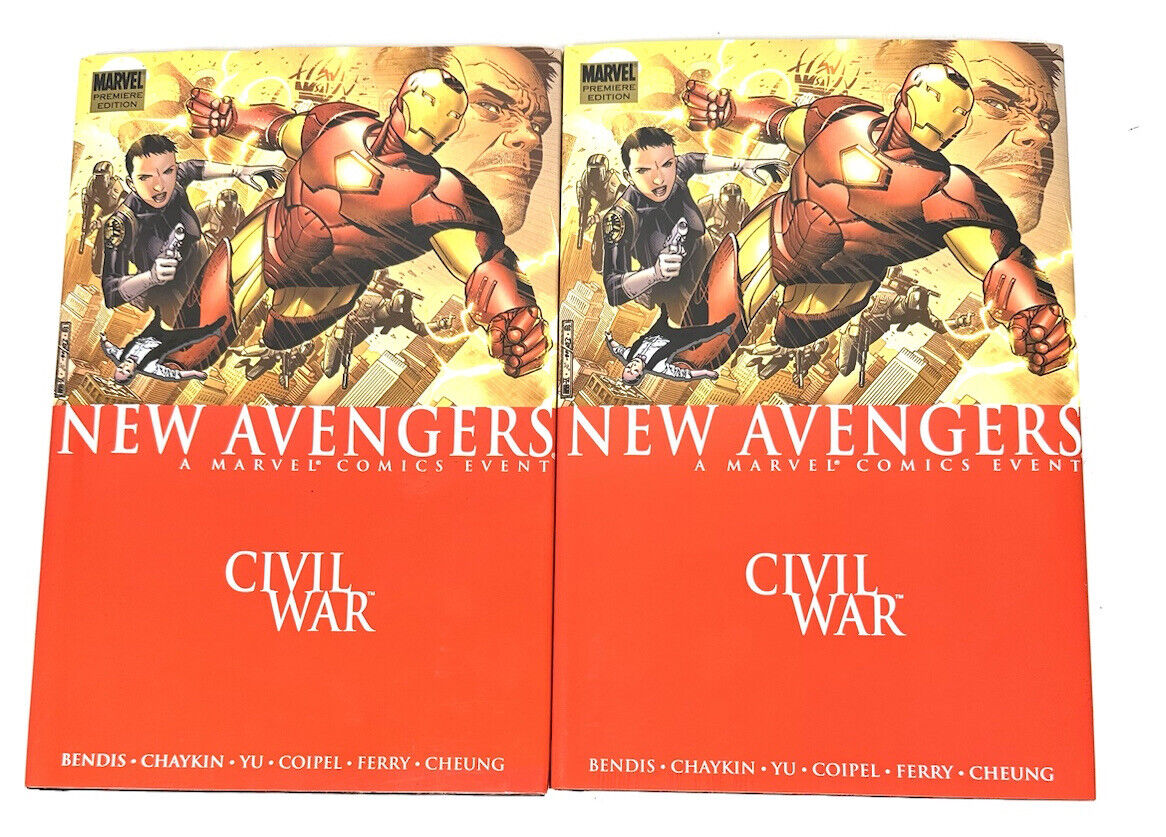 New Avengers: Civil War by Bendis Brian Michael Hardback Comic Book Premier LOT