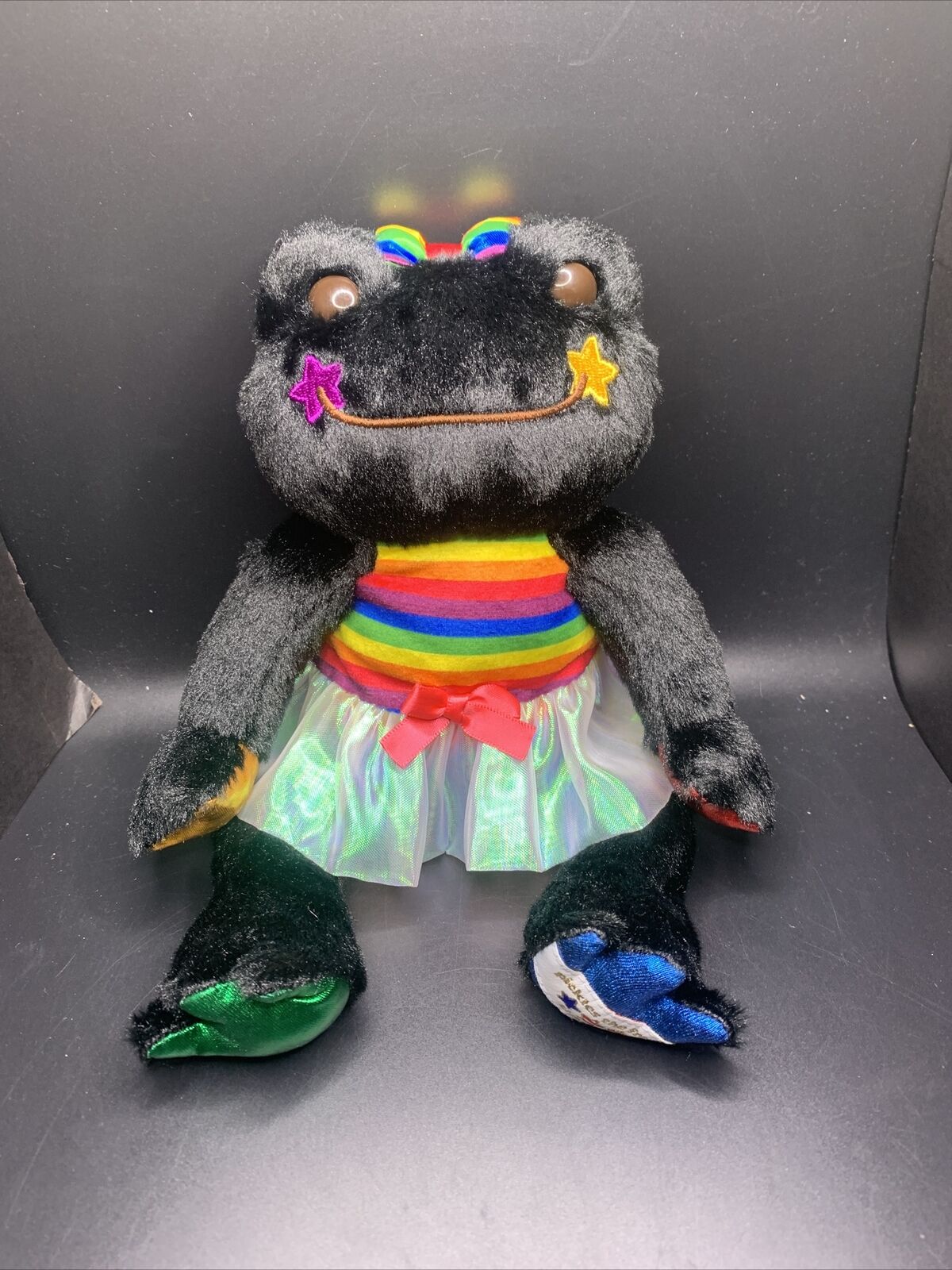 Pickles the Frog Bean Doll Plush USA Pride Parade Black Japan