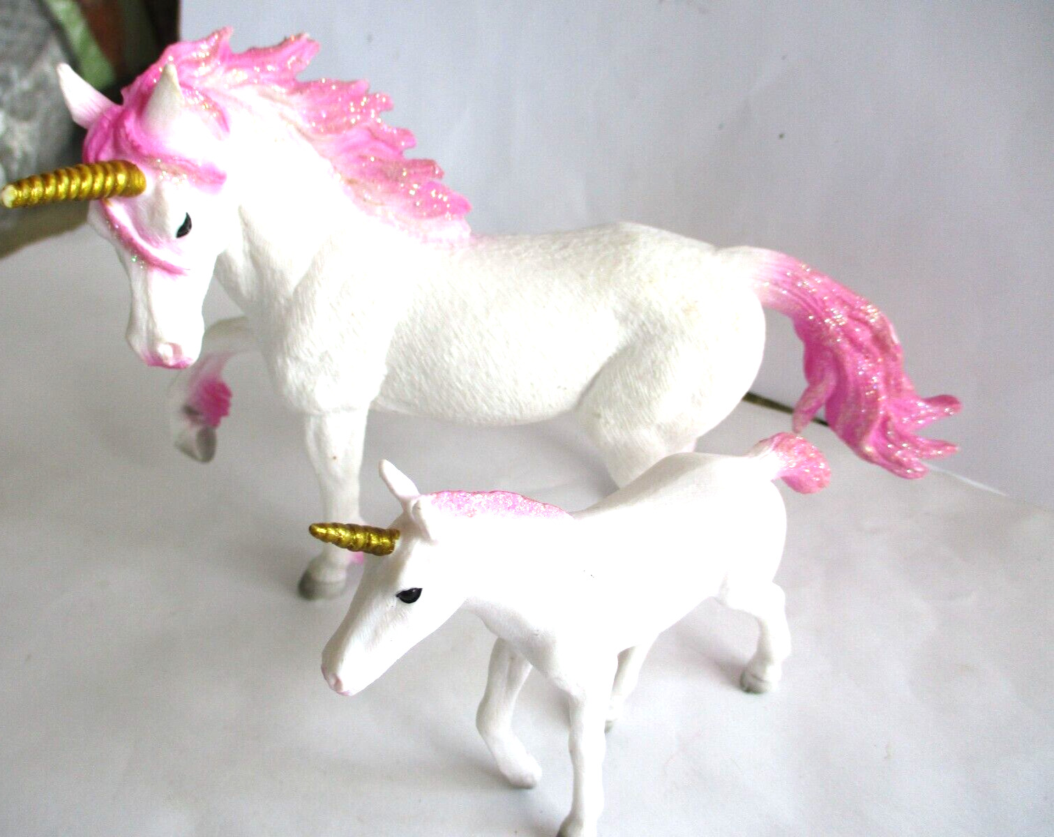 Darling Glitter Pink Schleich Rainbow Unicorn with Foal Set of 2