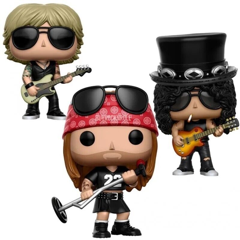 LOT OF 3 FUNKO POP Guns N’ Roses Axl Rose Slash Duff McKagan Brand New