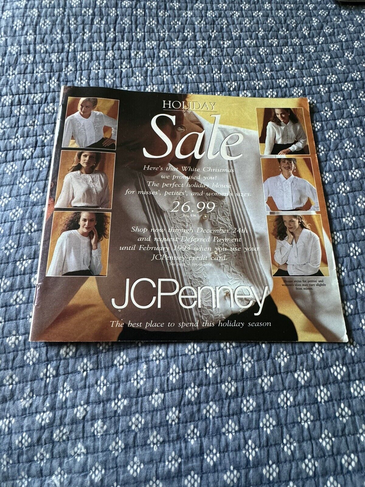 JC Penney Insert HOLIDAY SALE 1992 56 Pages  VERY GOOD Condition