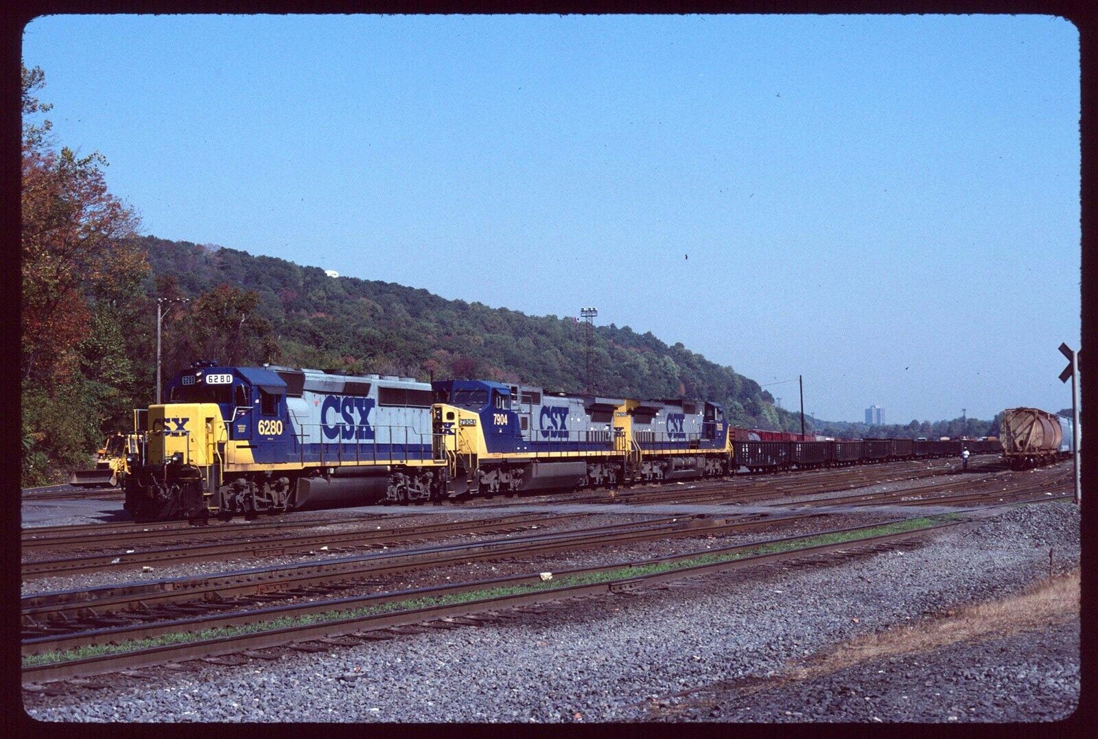 Original Rail Slide - CSXT 6280+ Allentown PA 10-11-1995