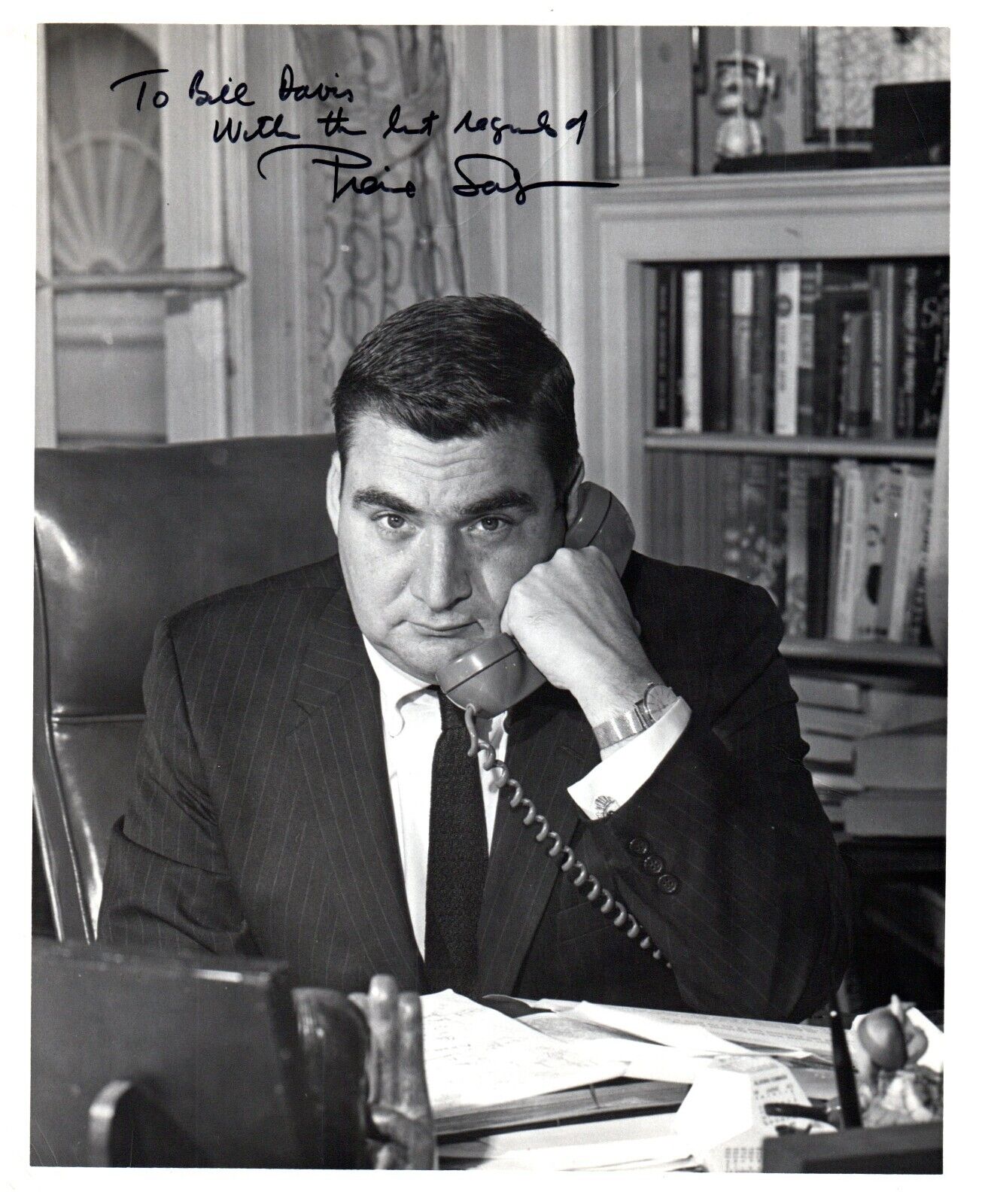 Pierre Salinger Senator Press Secretary Unauthenticated Signed Photo c 1960\'s