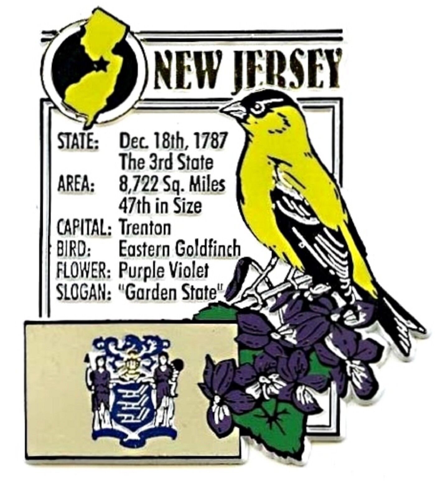 New Jersey The Garden State Montage Fridge Magnet