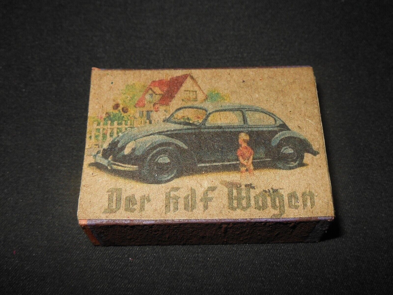 WW II German Army - SMOKING PIPE / CIGARETTE MATCHES & BOX #6 - VERY RARE
