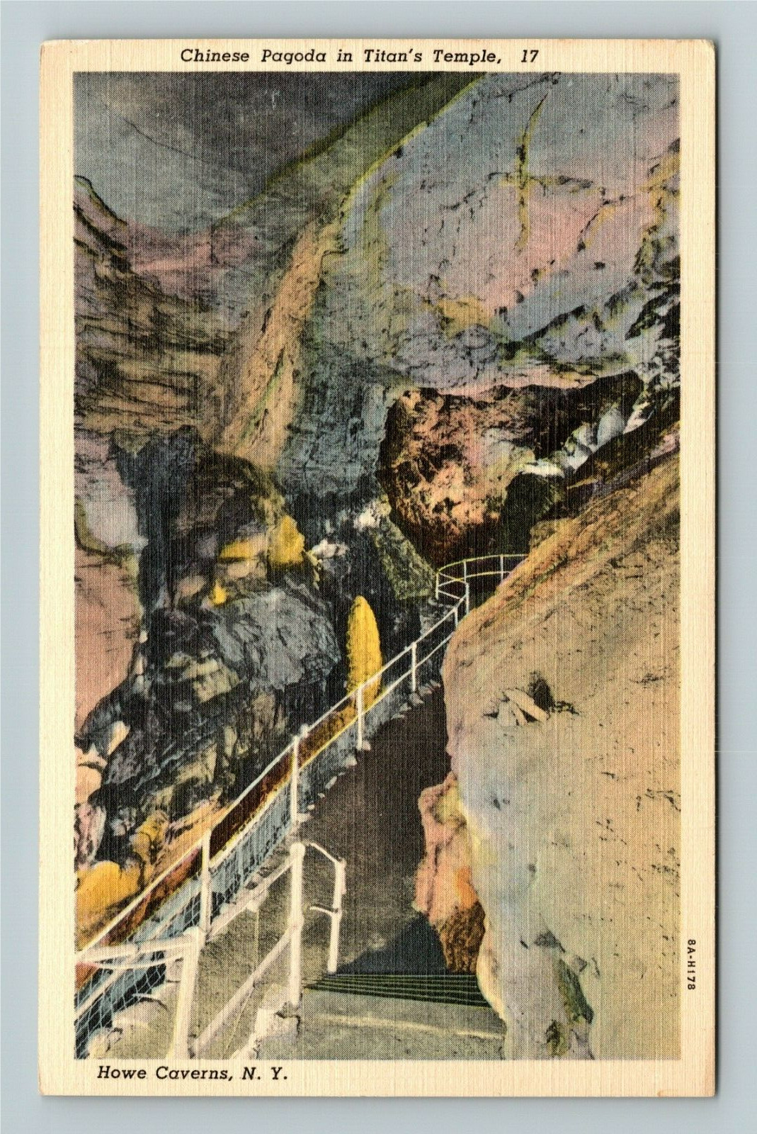 Howe Caverns NY-New York, Pagoda In Titan\'s Temple, Vintage Postcard
