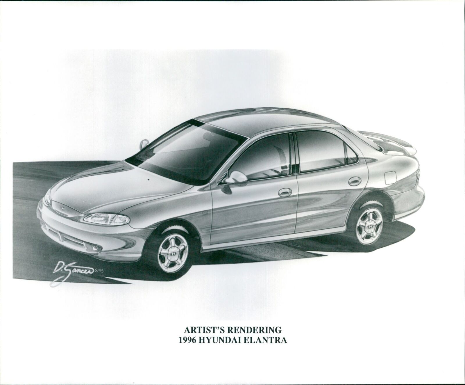 1996 Hyundai Elantra - Vintage Photograph 3445637