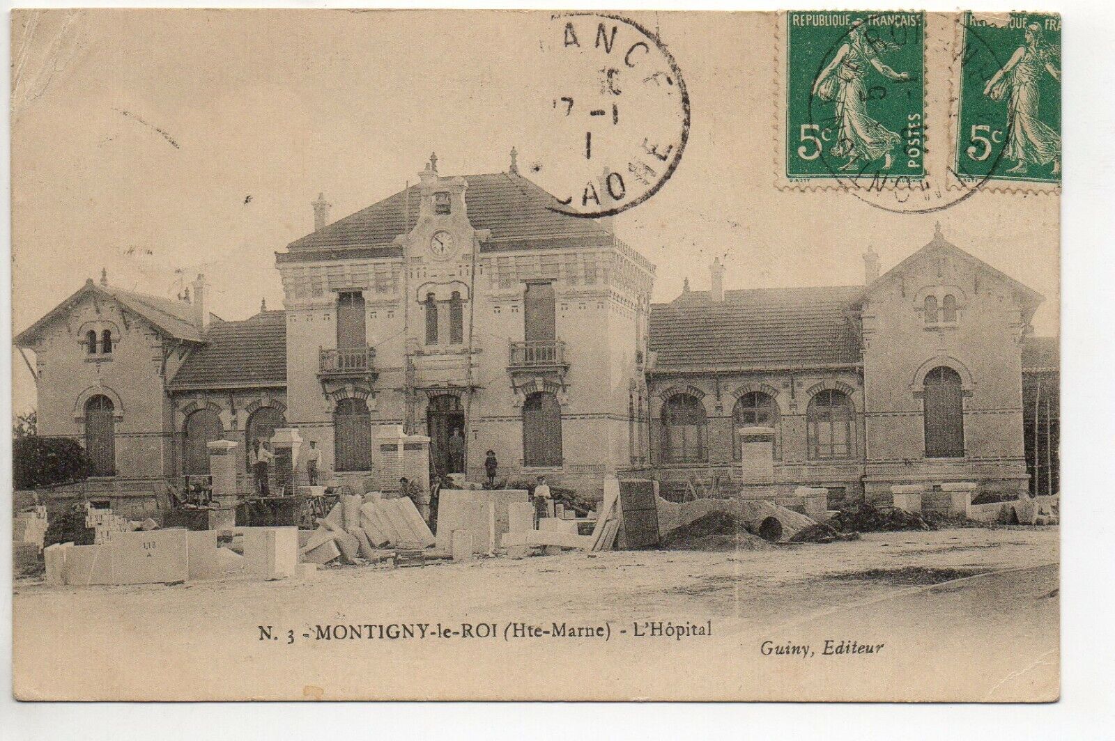 MONTIGNY LE ROI Haute Marne CPA 52 the hospital 5 the works of the wall