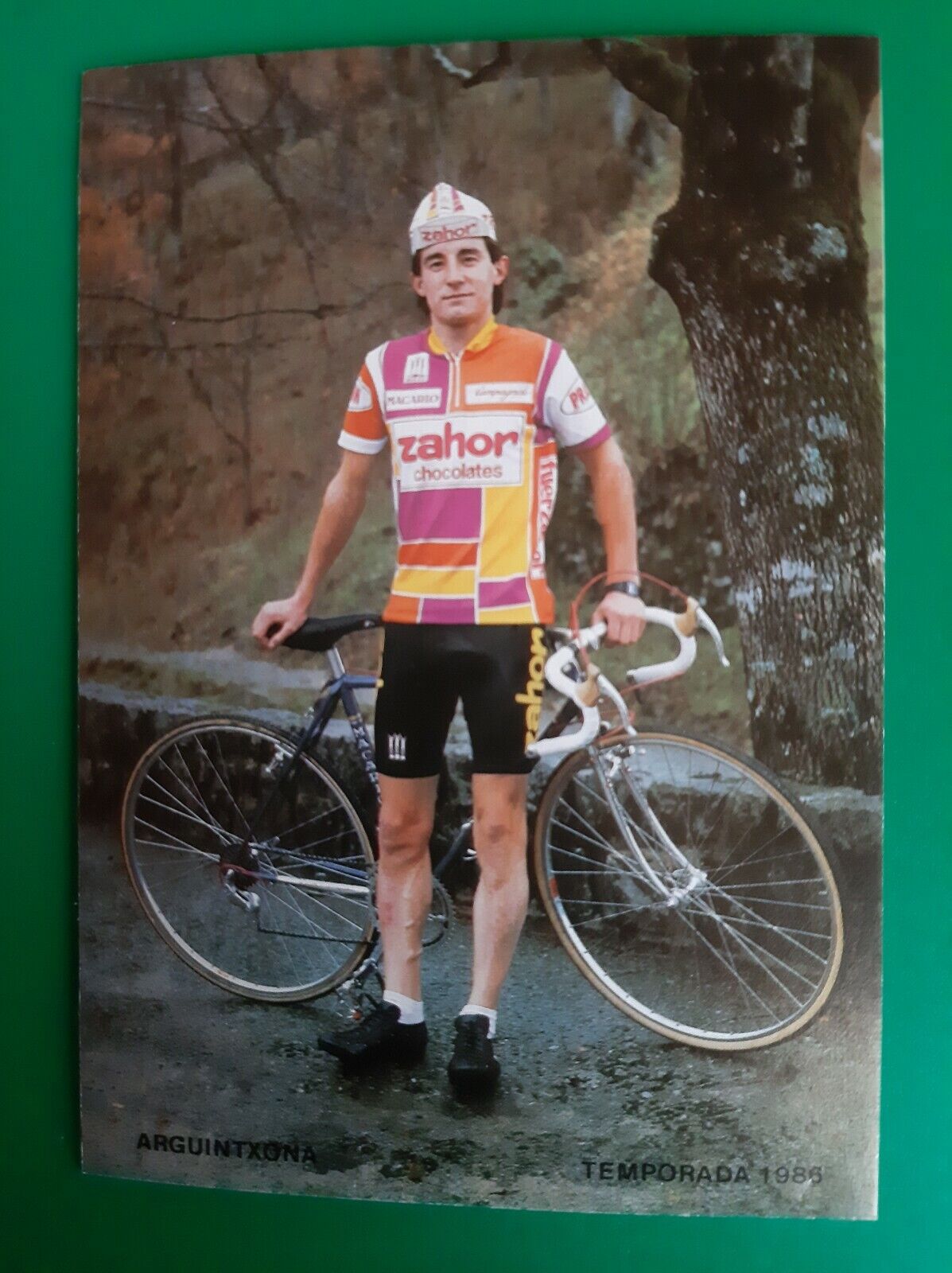 CYCLING cycling card JESUS ARGUINTXONA team AHOR chocolates 1986