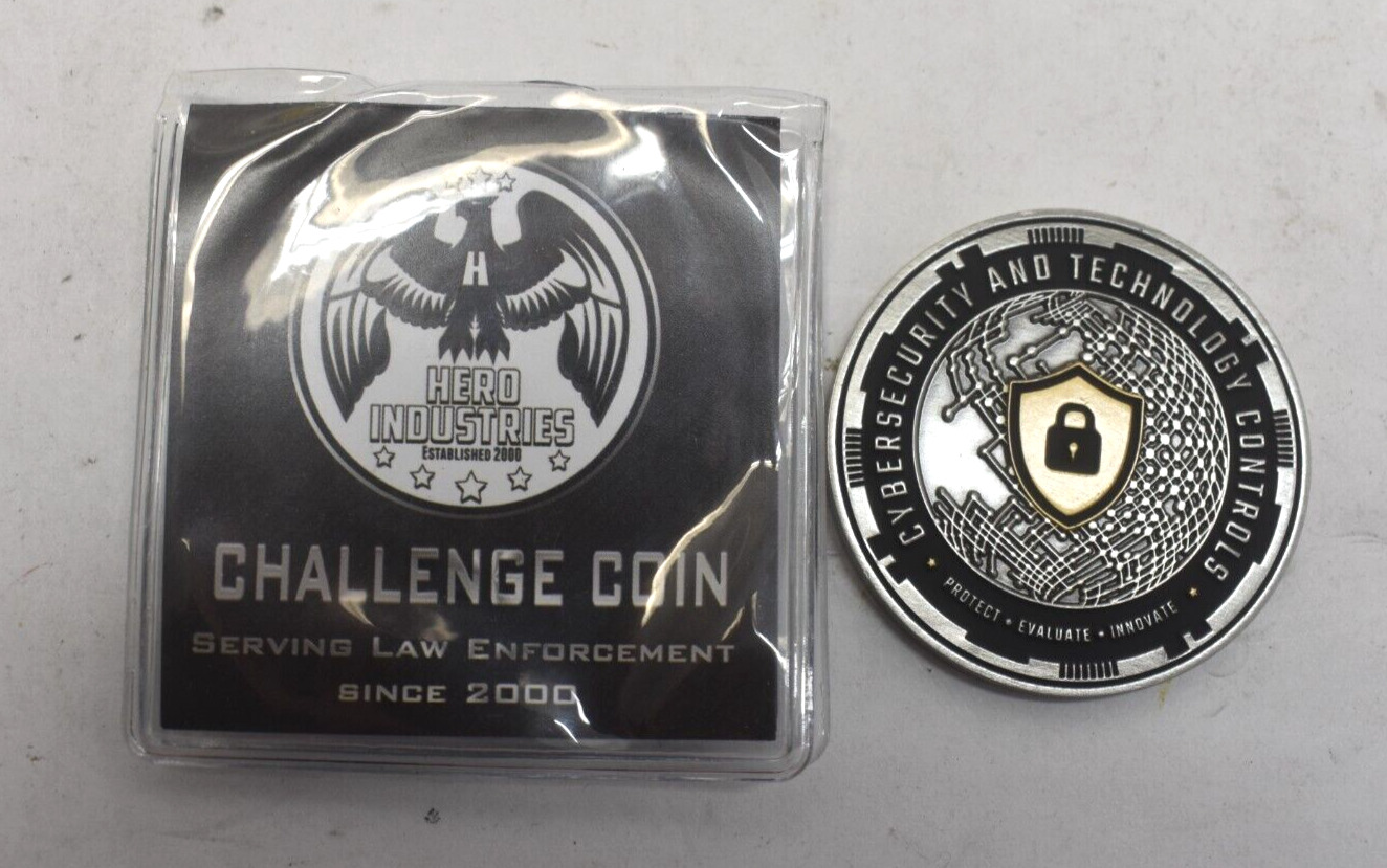 Challenge Coin Cybersecurity & Technology Controls Heros Industry JP Morgan