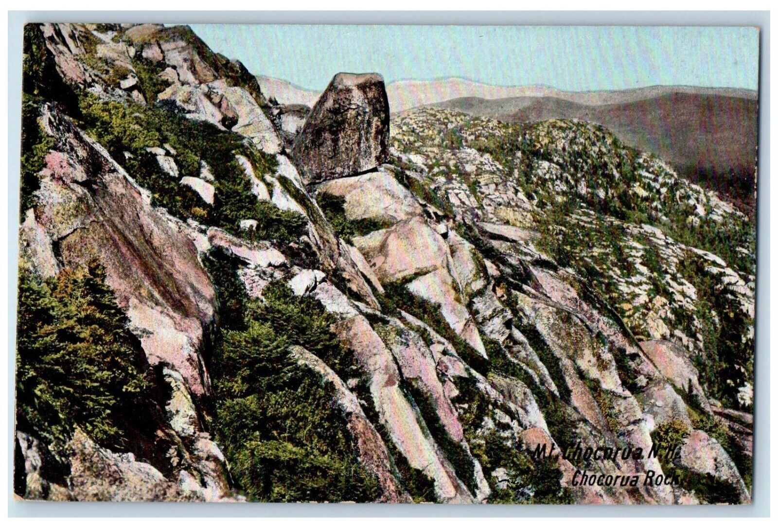 c1905 Mountain Chocorua Rock Chocorua New Hampshire NH Vintage Antique Postcard