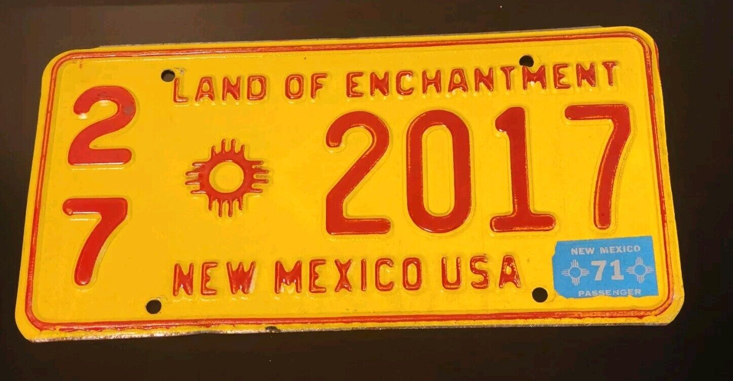 Vintage 1971 New Mexico License Plate Land Of Enchantment 2017