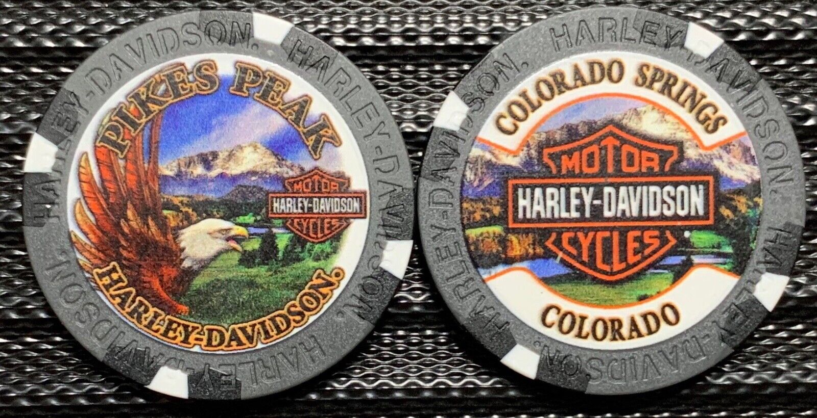 Pikes Peak Harley-Davidson® in Colorado Springs, CO Collector Poker Chip Gray/Bl