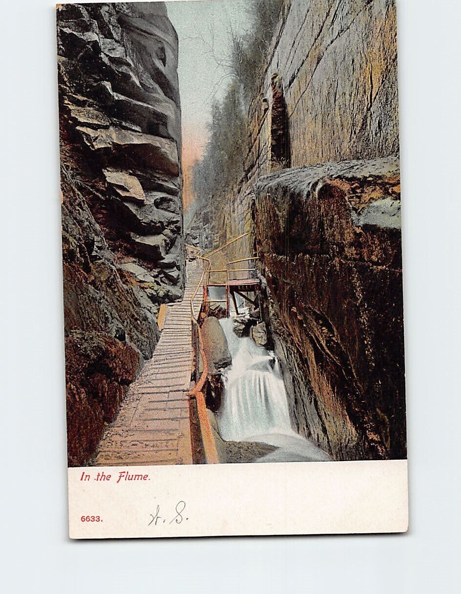 Postcard In The Flume Lincoln New Hampshire USA