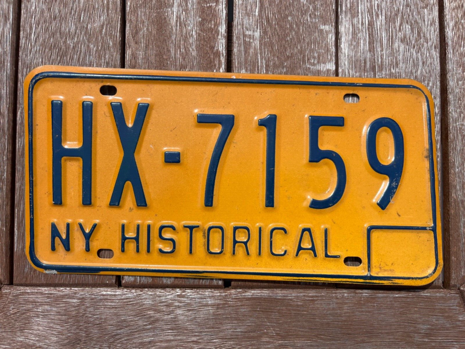 Vintage  New York Historical License Plate HX 7159