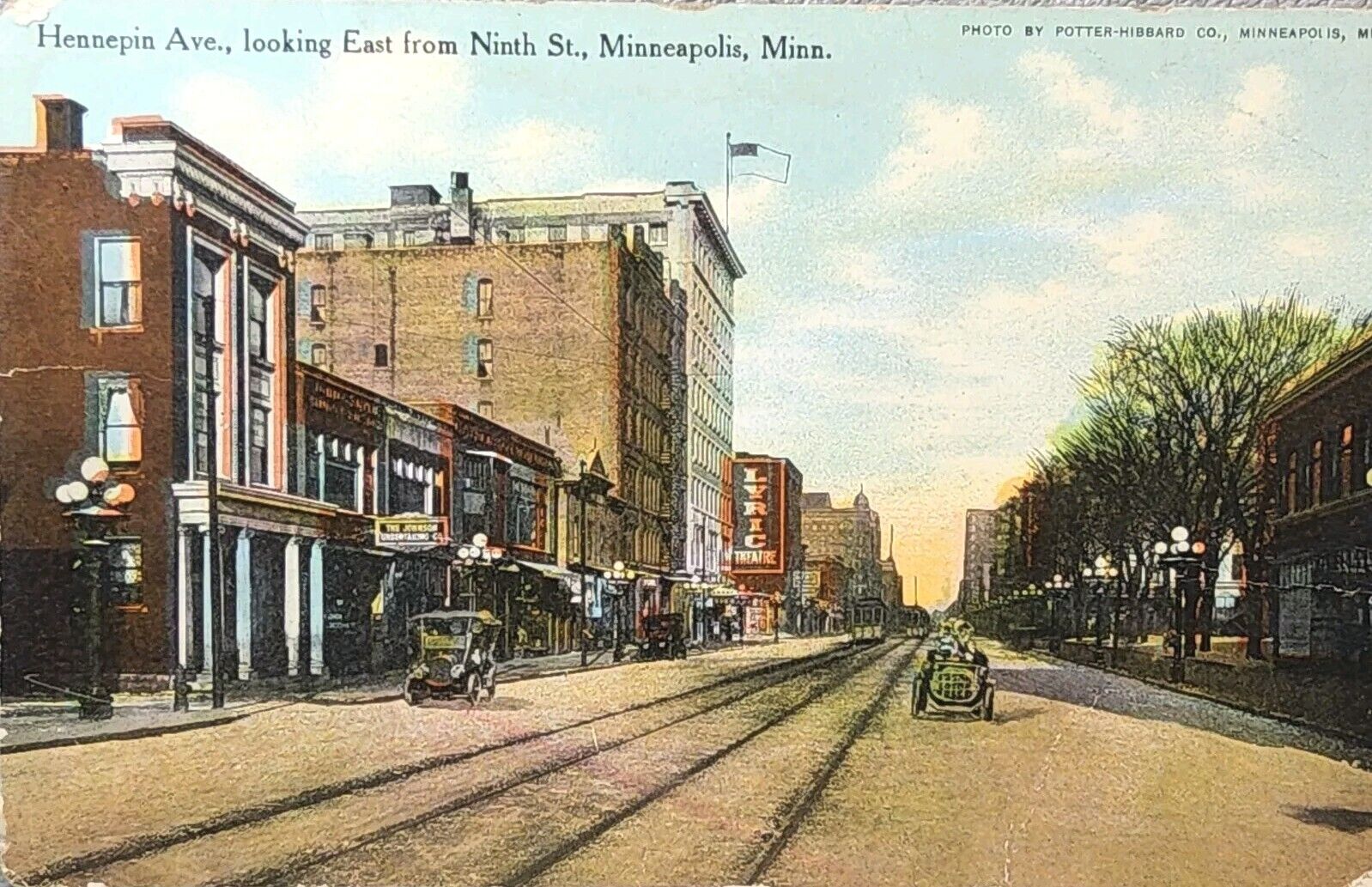 1911 Picture Postcard ~ Hennepin Ave. @ 9th St. ~ Minneapolis, Minnesota ~ #4953