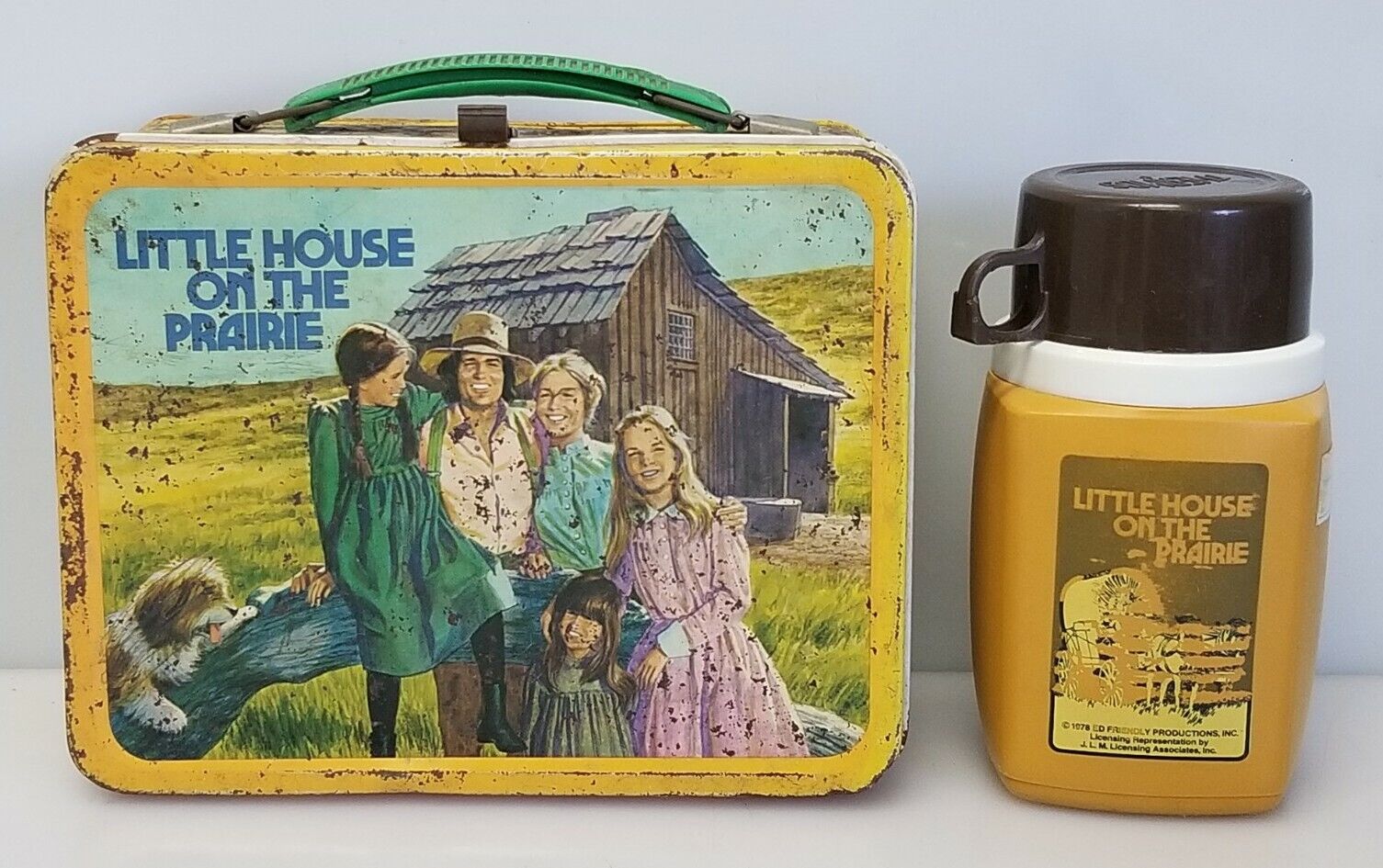 Little House On The Prairie Vintage Metal Lunchbox w/ Thermos 1978 Laura Ingalls