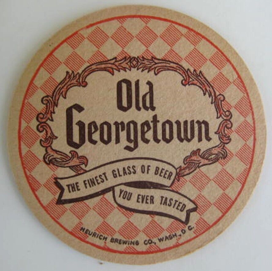 OLD GEORGETOWN BEER old 1950\'s COASTER, Mat, Christian Heurich, WASHINGTON, D.C.
