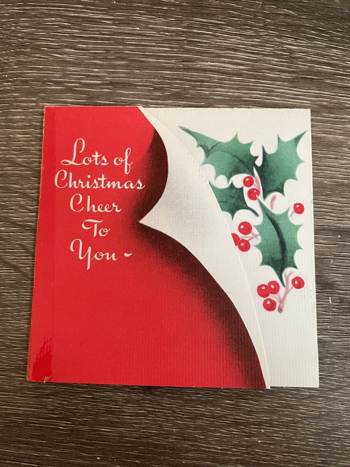 Vintage Christmas Card Cheer To You Happy New Year, Used