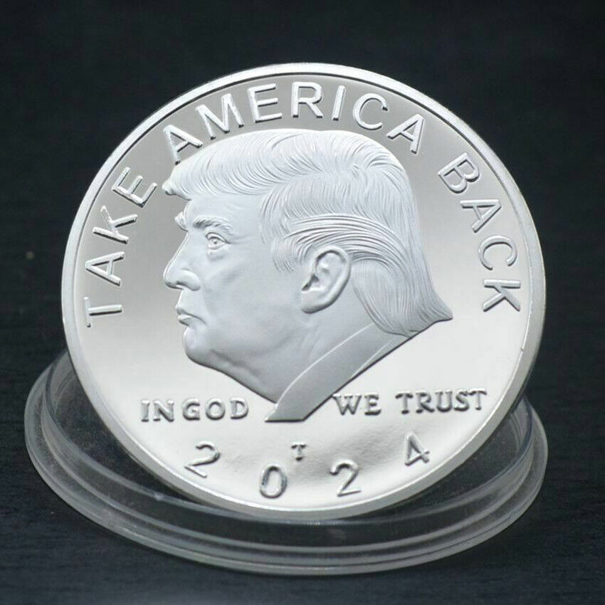 100 PCS Commemorative Coin 2024 USA 45th Donald Trump President candidate