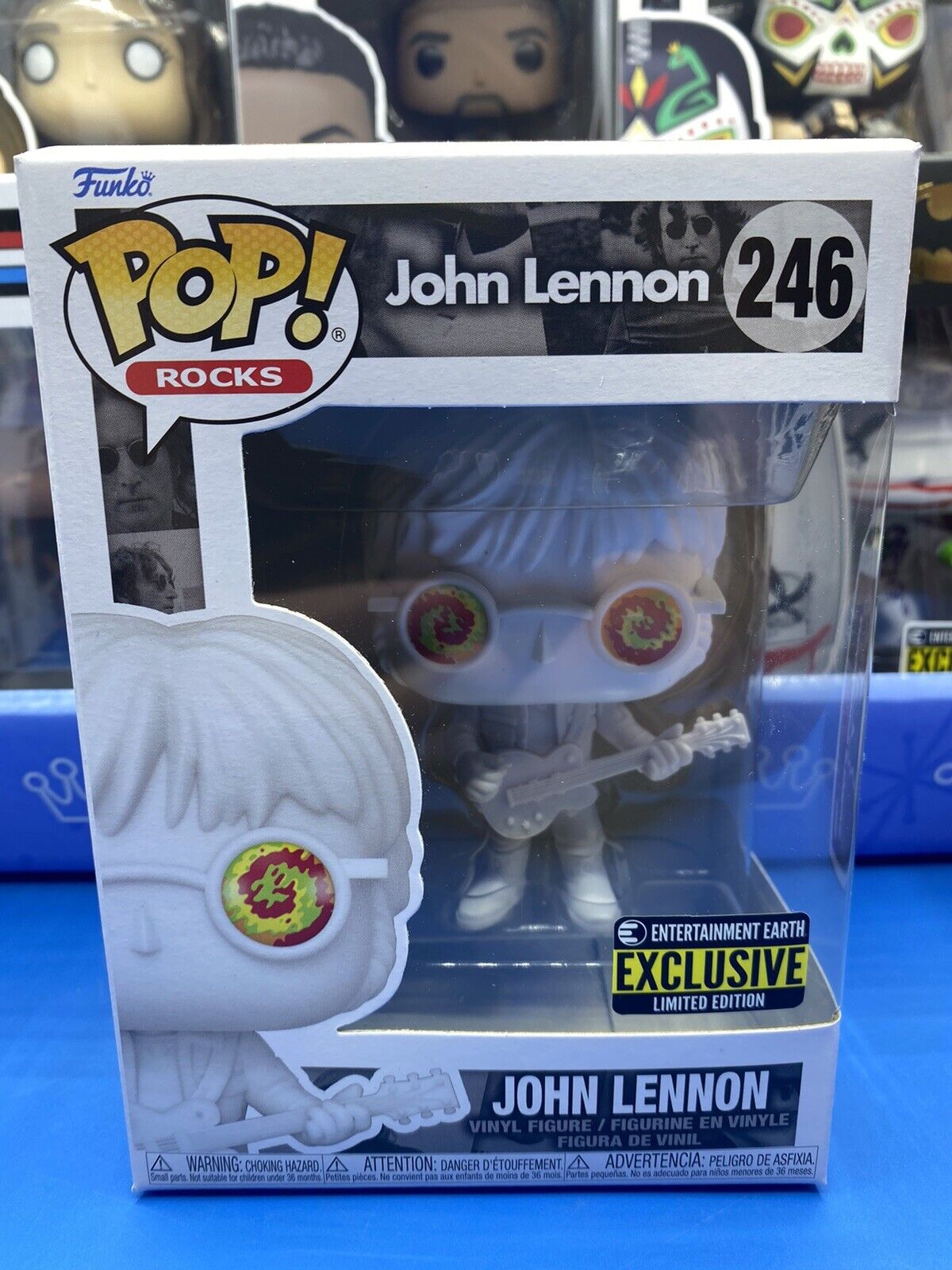 Funko POP John Lennon w/Psychedelic Shades #246 Entertainment Earth Exclusive