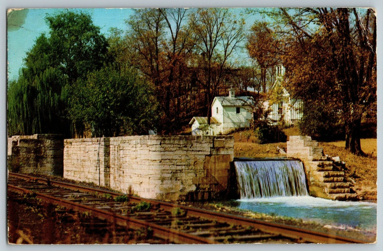 Metamora, Indiana - The Falls, Whitewater Canal at Meta - Vintage Postcard