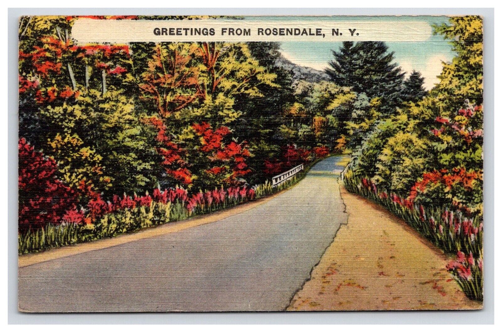 Postcard: NY 1945 Greetings From Rosendale, New York - Posted