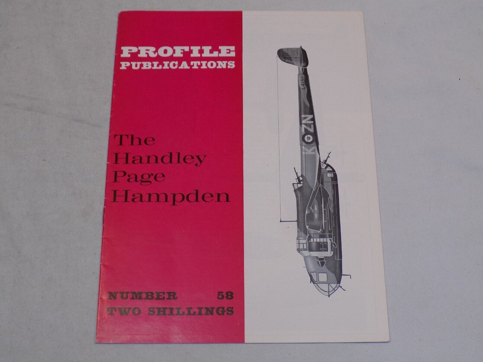 Profile Publications The Handley Page Hampden RAF Bomber Number 58 Booklet Old