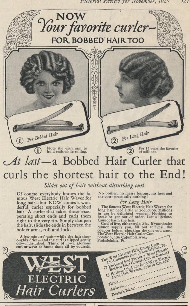 Magazine Ad - 1925 - West Electric Hair Curlers - Philadelphia, PA