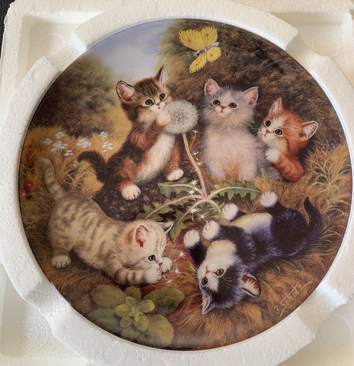 Bradford Exchange Kahla Collector’s Plate “In The Meadow”Kitten Expeditions