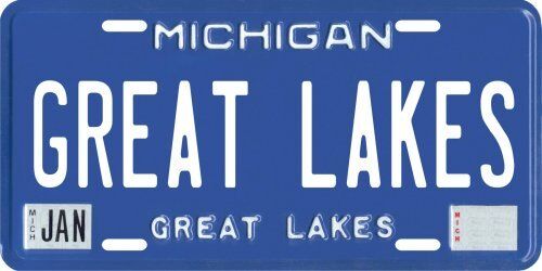 Great Lakes Michigan Aluminum MI License Plate 