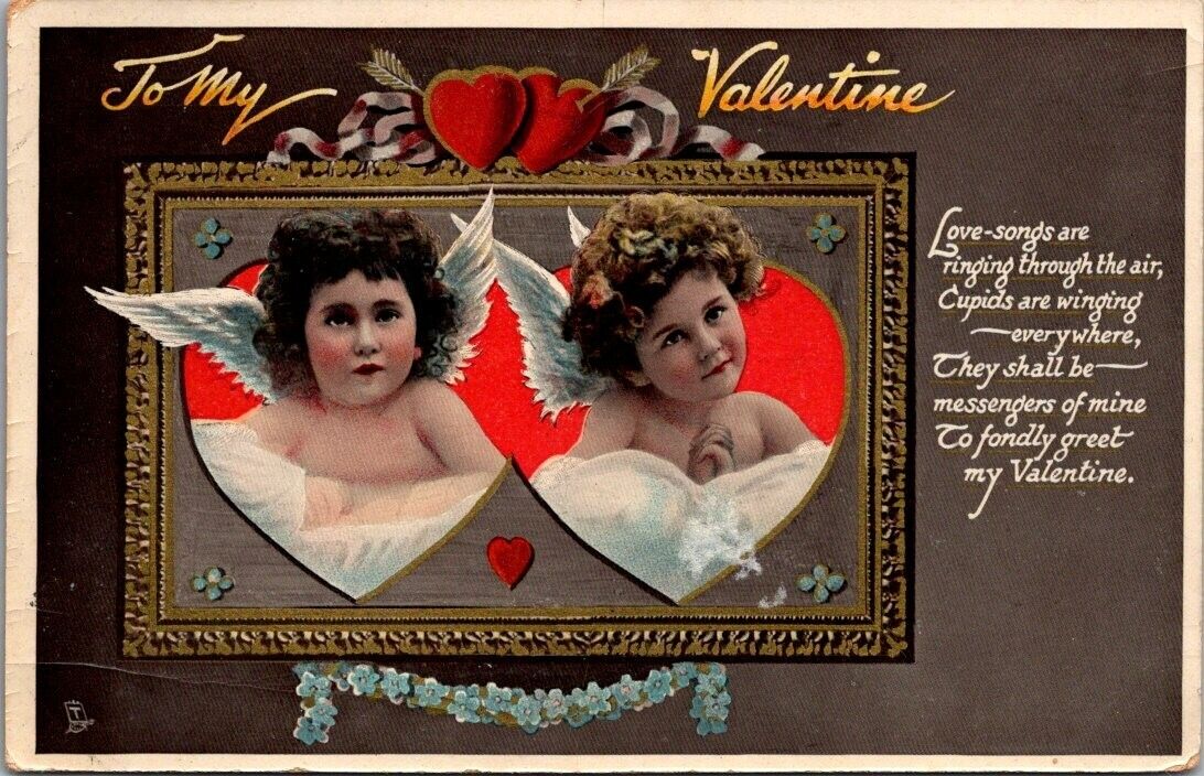 Valentine Cupid\'s Festival Love Songs Tucks 156 c1911 postcard IP16