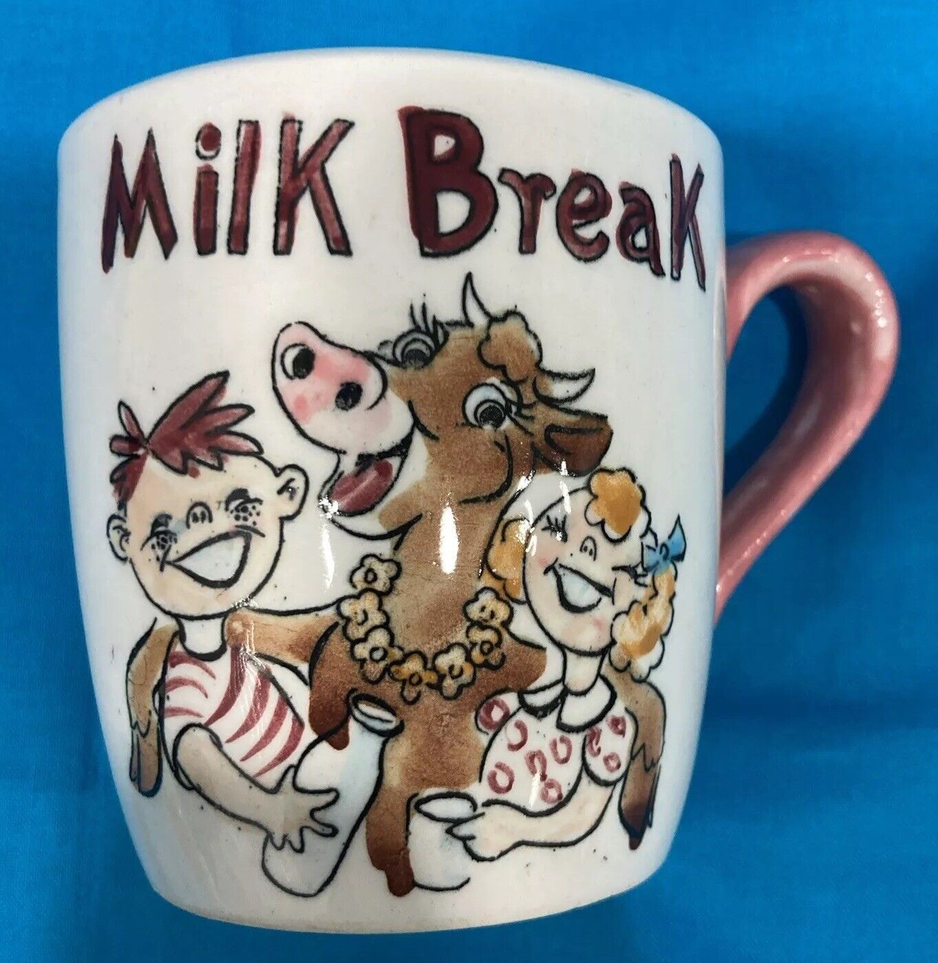 Vintage 1950-60’s  Milk Break Child\'s Cup.  I Belong To ———— On Bottom. New.