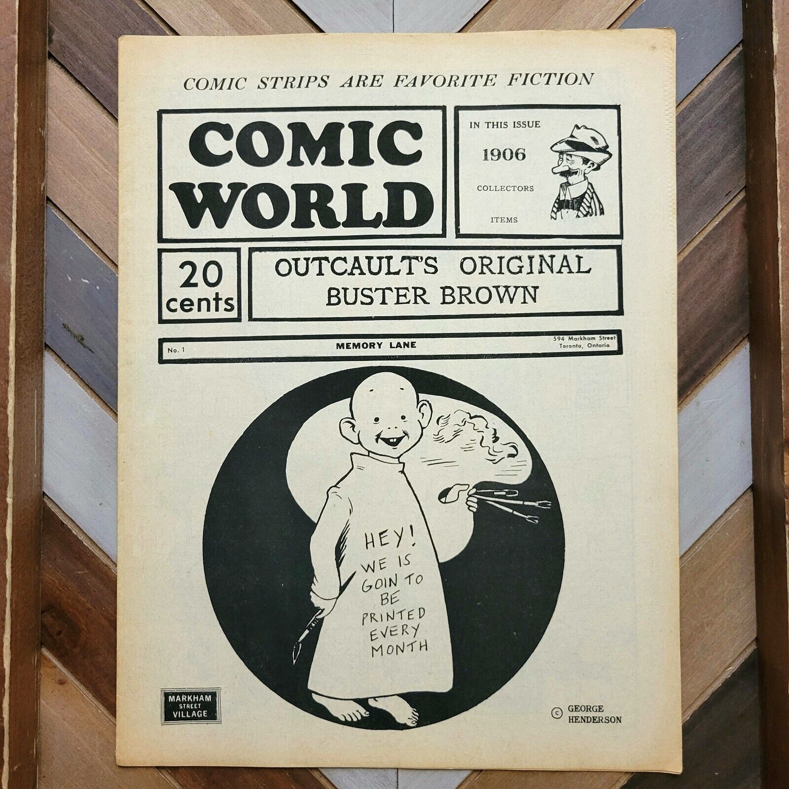Captain George's Comic World #1 (1st Print) Fanzine Memory Lane 1967 CANADIAN
