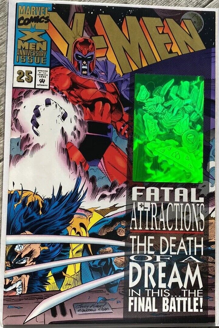 X-Men 25 GOLD VARIANT Magneto Rips Adamantium From Wolverine RARE 30th Ann Cover