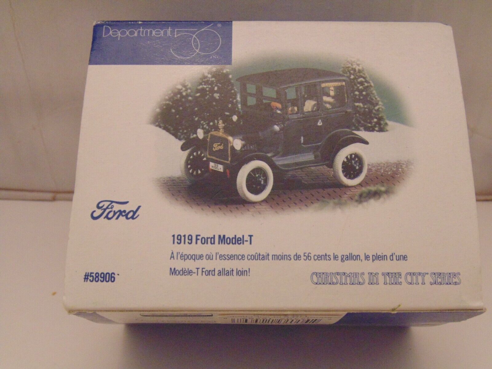 DEPT 56 CHRISTMAS SNOW VILLAGE HERITAGE VILLAGE 1919 FORD MODEL T  with BOX