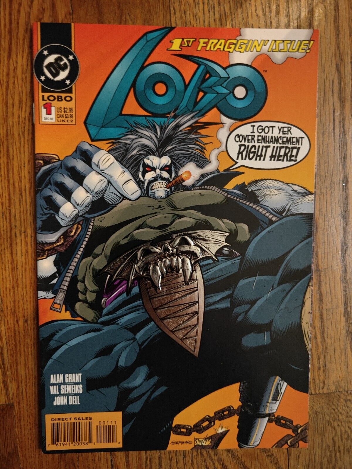 LOBO #1 DC Comics Dec 1993 Foil Embossed Cover 