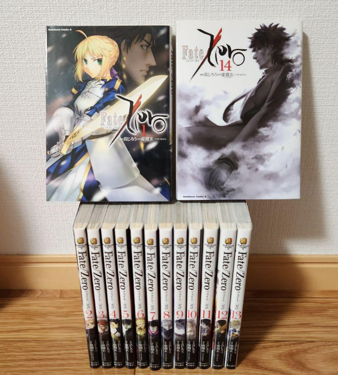 Fate Zero Manga Comics Vol.1 - 14 Full volume Complete Set TYPE-MOON KADOKAWA