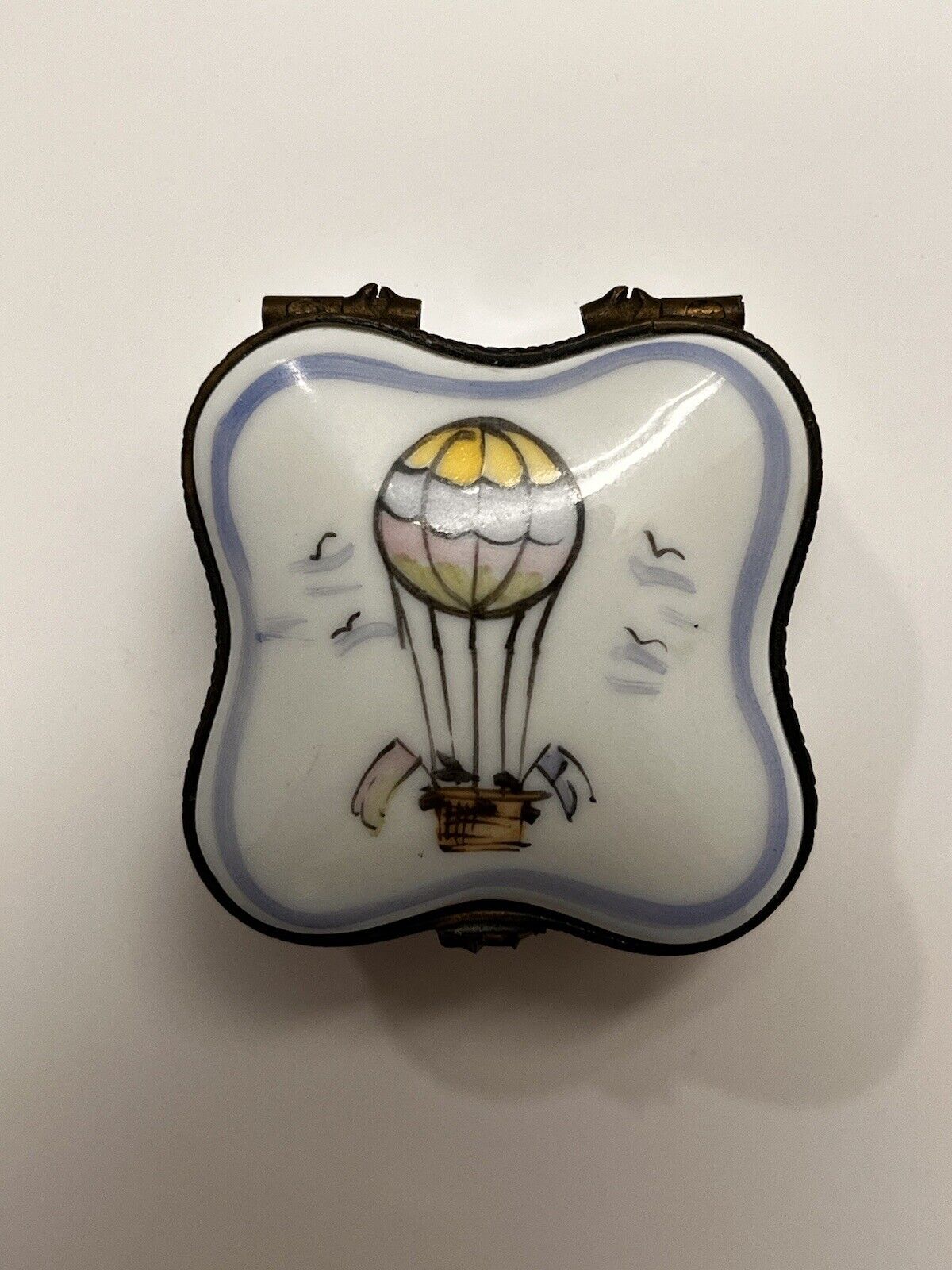 Genuine Limoges Box, Hot Air Balloon Design, Hand-painted