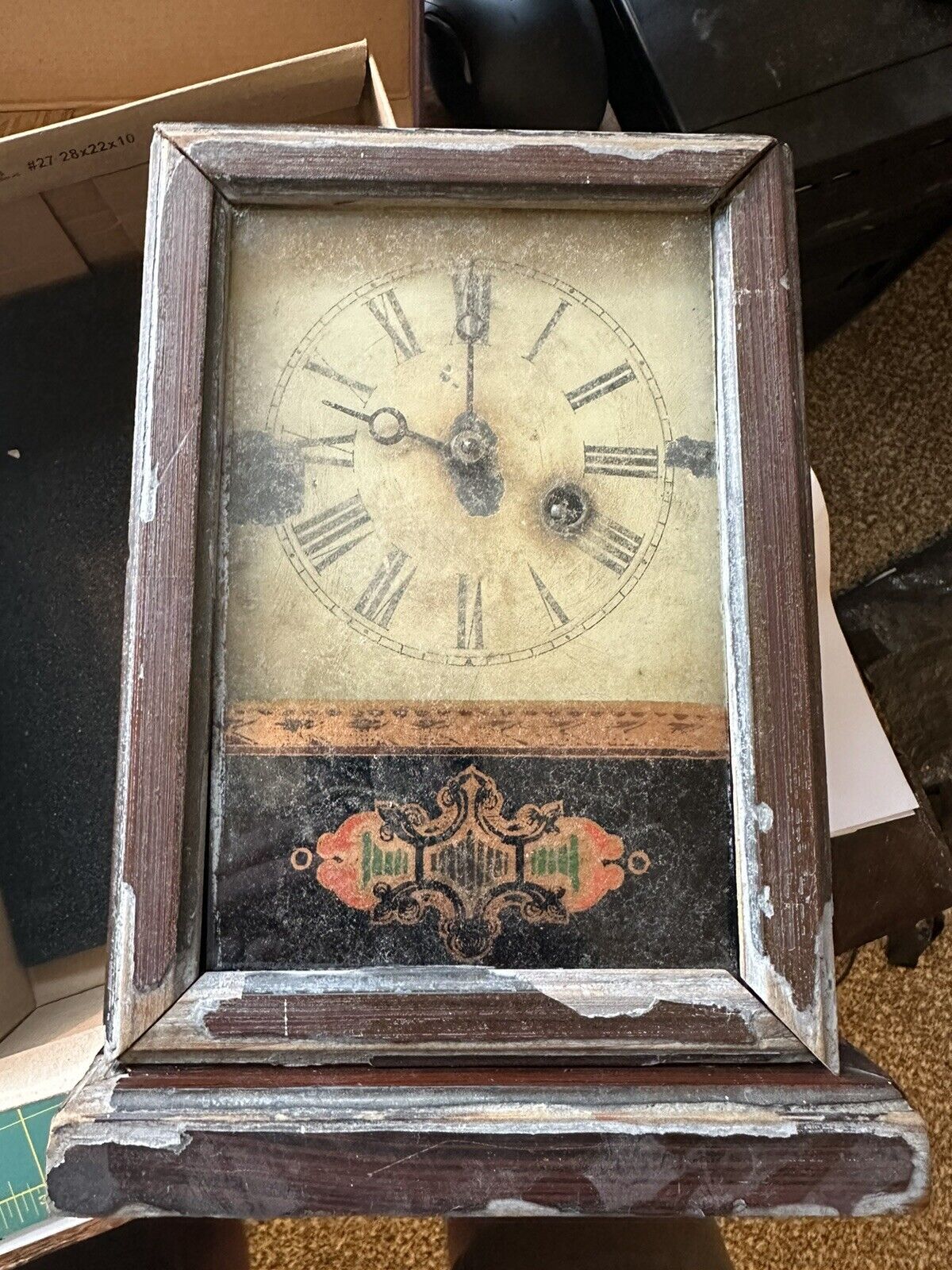 Antique 19th Century German Teutonia Black Forest Mantle Clock