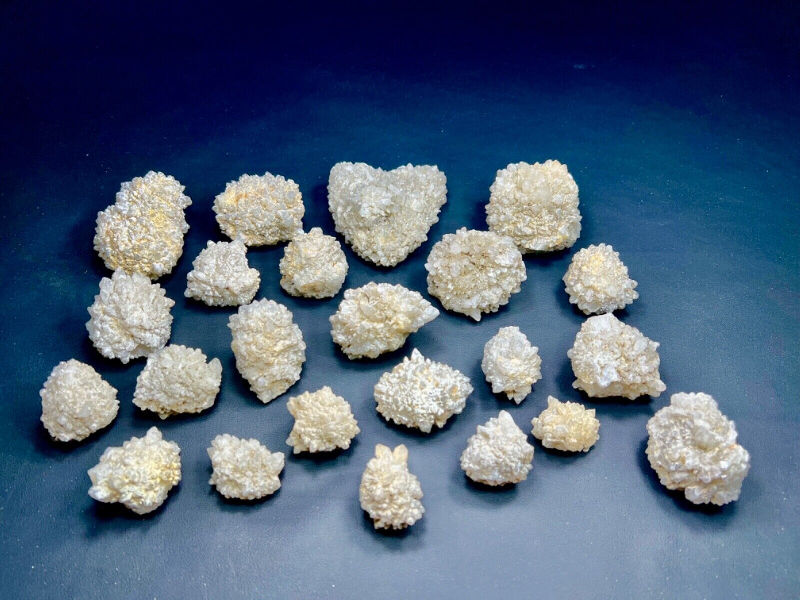 2164 Gram 23 pieces of COVID shape Quartz crystals specimens from Skardu Pak.