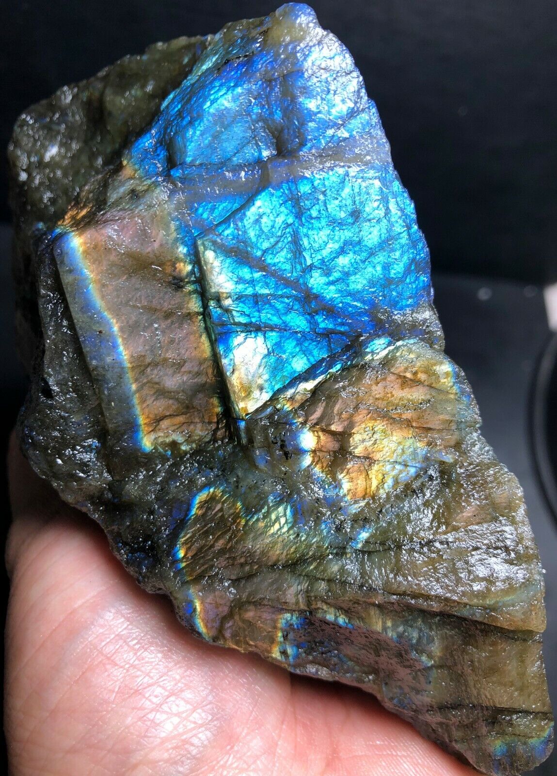 925g Rare Natural Labradorite Crystal Rough not Polished From Madagascar  X570