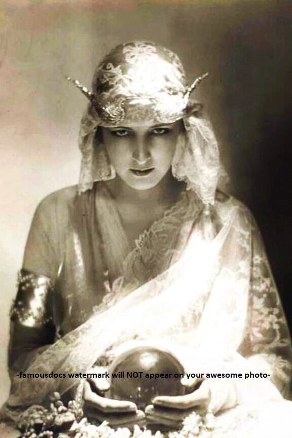 Vintage Fortune Teller PHOTO Crystal Ball Palm Reader Psychic Scary and Sexy