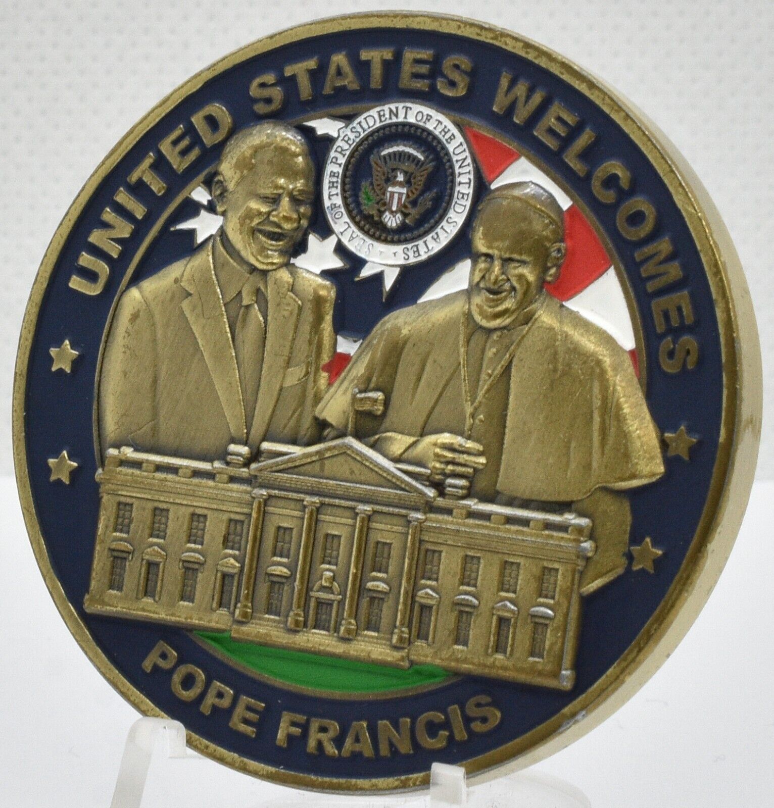 Pope Francis 2015 USA Visit White House Challenge Coin
