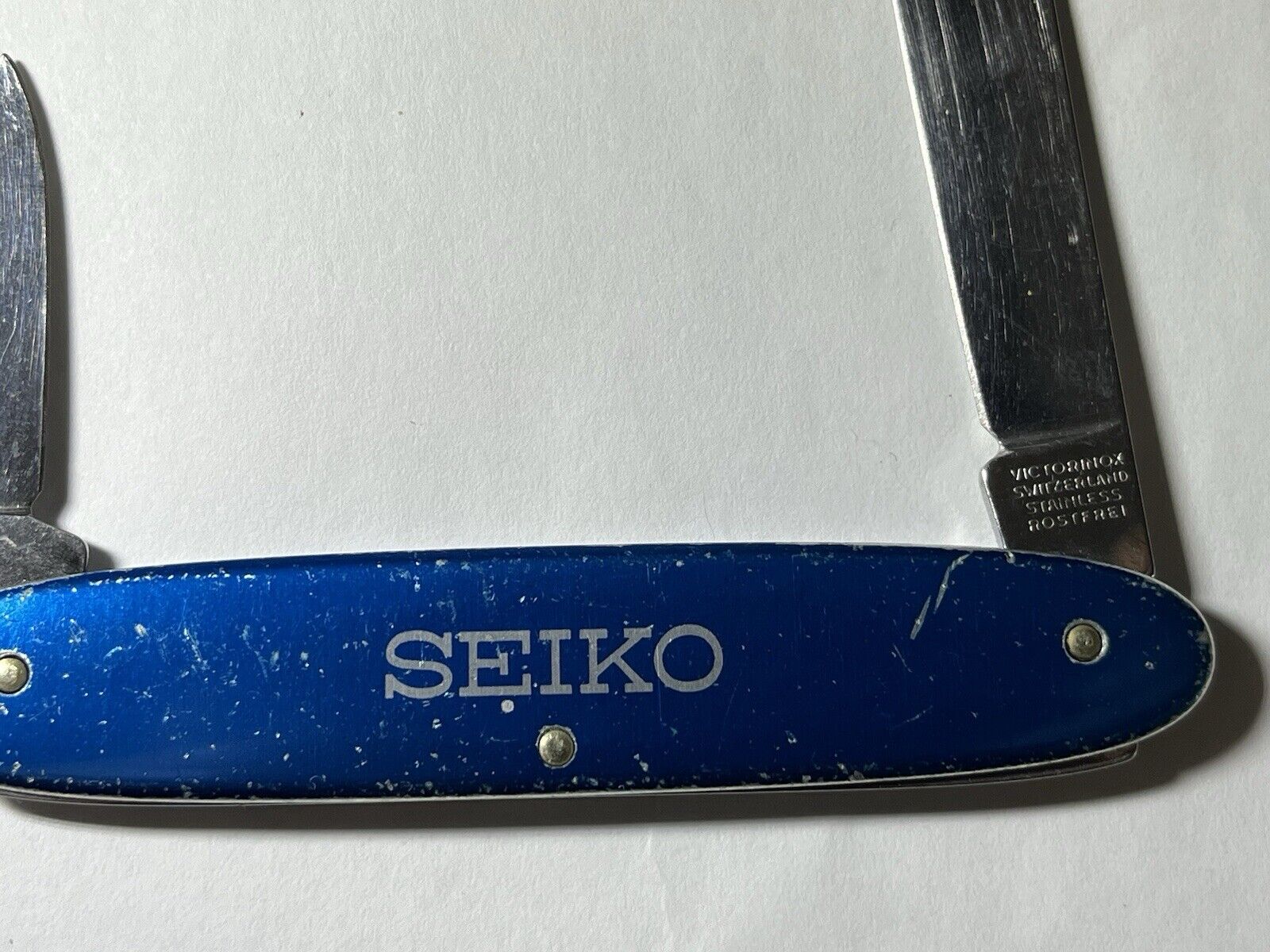 Vintage Blue Seiko Victorinox Switzerland Pocket Knife Rare Watchmaker