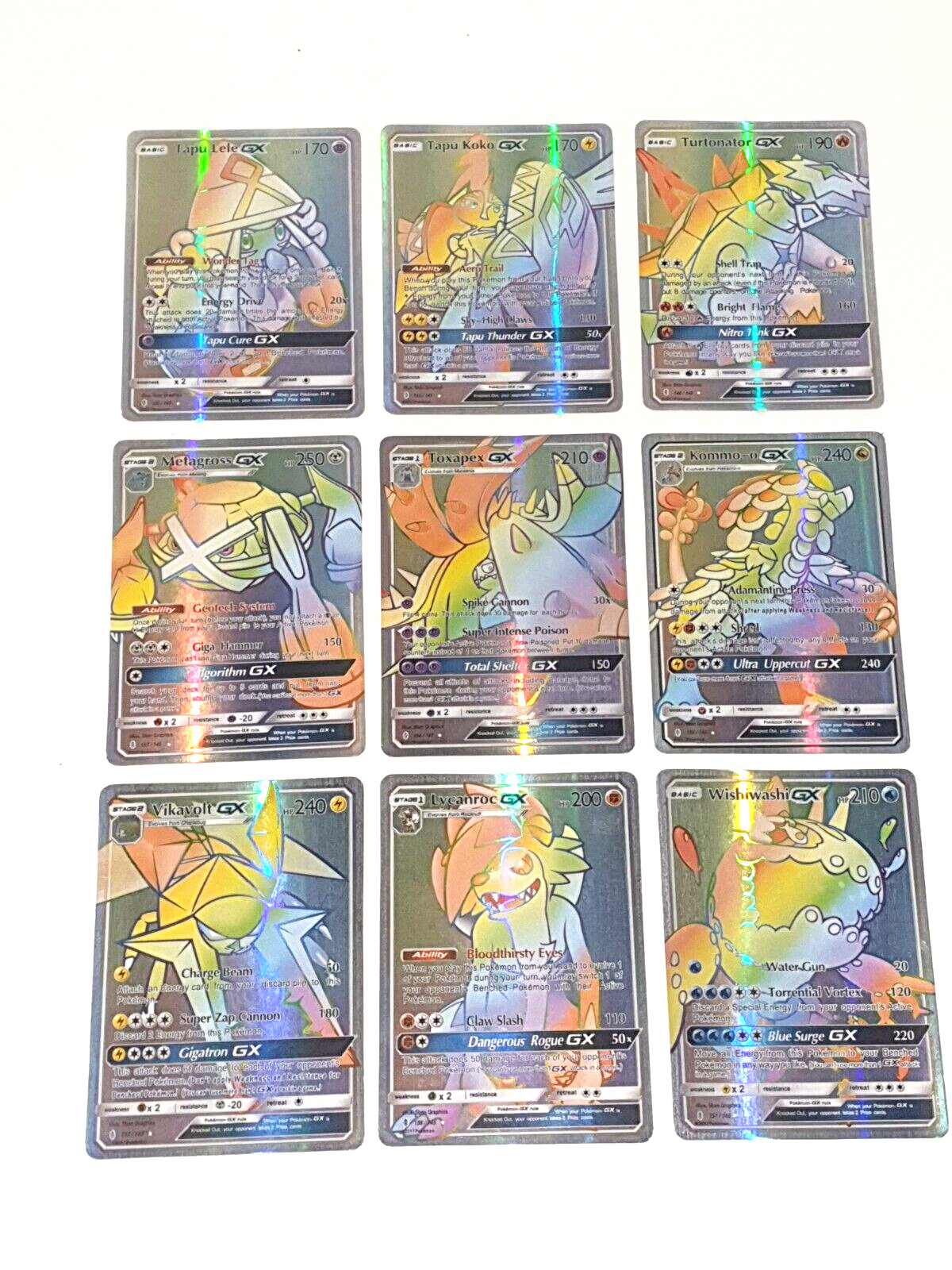 Pokemon GX Rainbow Holo Rare Cards Collection Bundle *MINT*