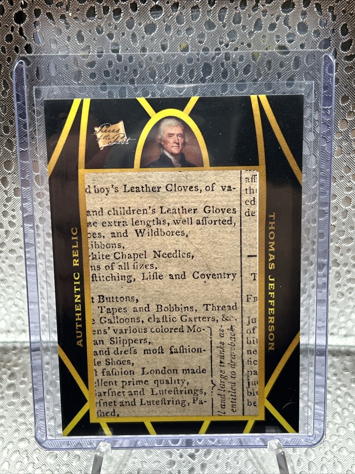 2022 Pieces of the Past  Thomas Jefferson  Authentic Jumbo Relic