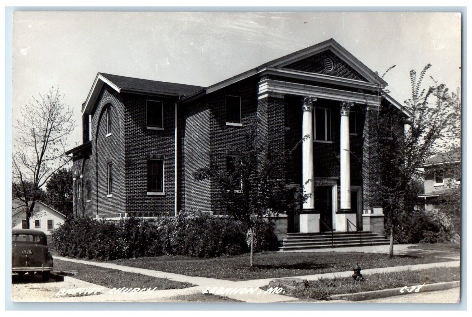 c1940\'s Baptist Church Lebanon Missouri MO RPPC Photo Unposted Vintage Postcard