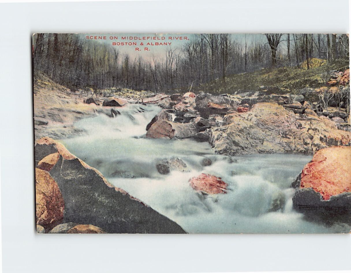 Postcard Scene On Middlefield River, Boston & Albany R. R., Massachusetts