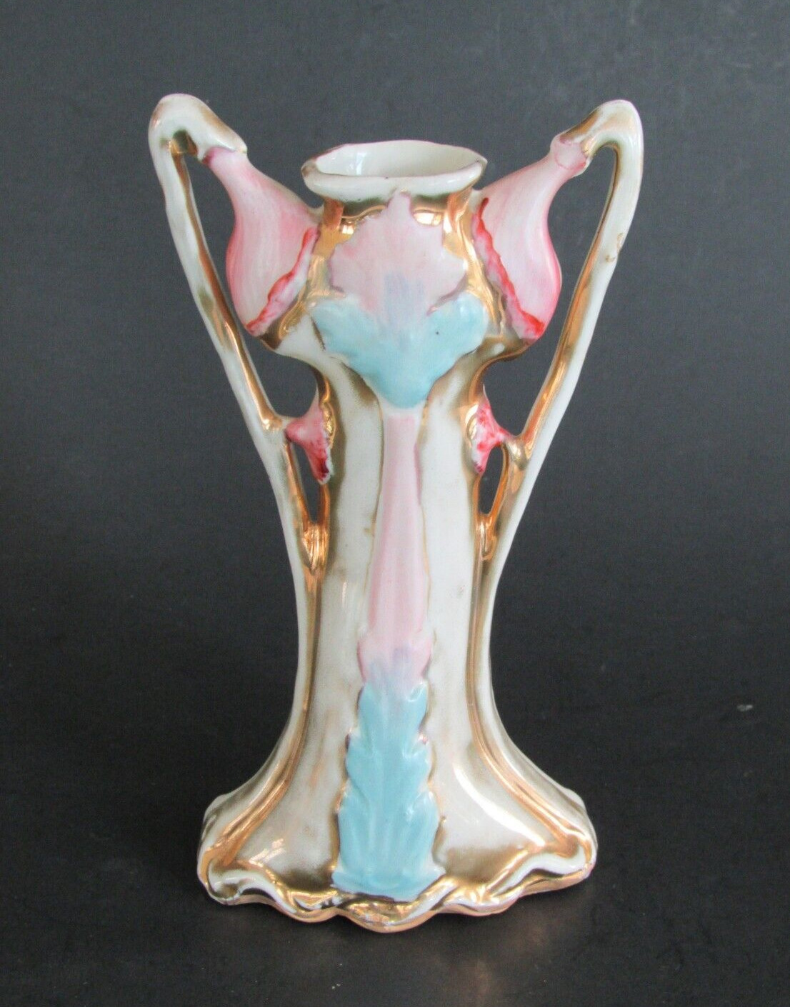 Elegant Antique German Porcelain Two Handled Art Nouveau 6\